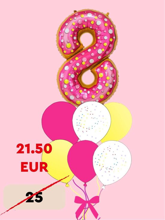 N-100 Hēlija balonu kompozīcija "8. marts".